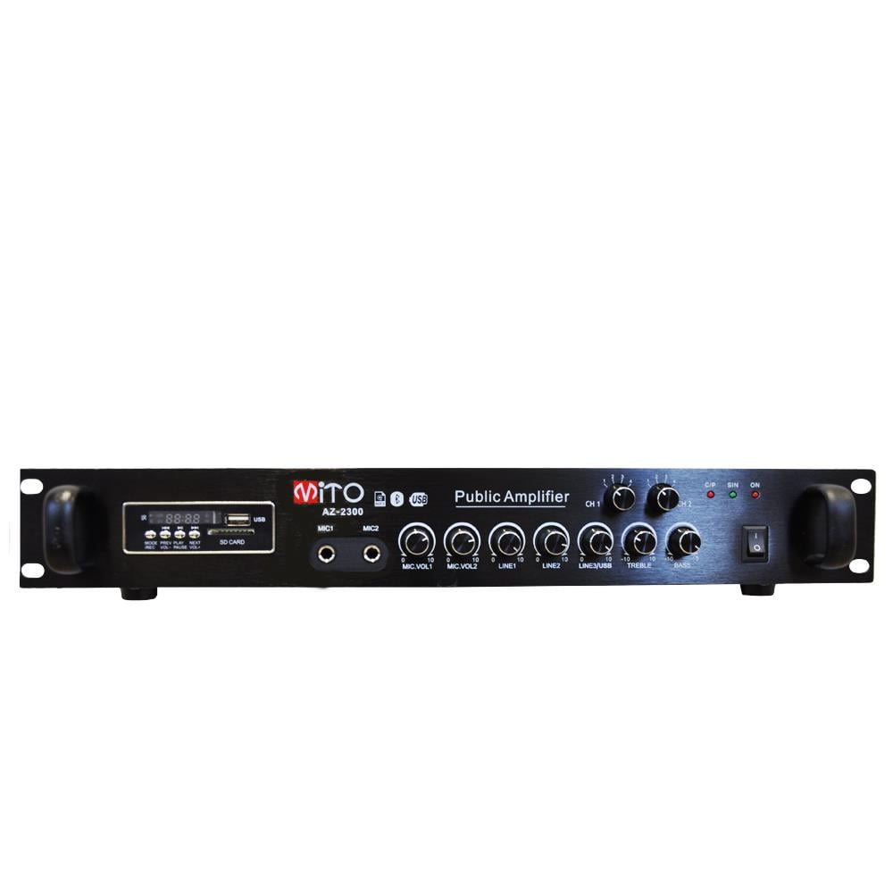 MİTO AZ-2300 2 BÖLGELİ 300 WATT HAT TRAFOLU ANFİ MİKSER