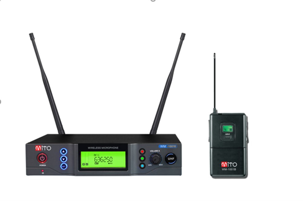 MİTO WM-1001 B UHF 100 SEÇİLEBİLİR KANALLI TEK YAKA TİPİ KABLOSUZ MİKROFON