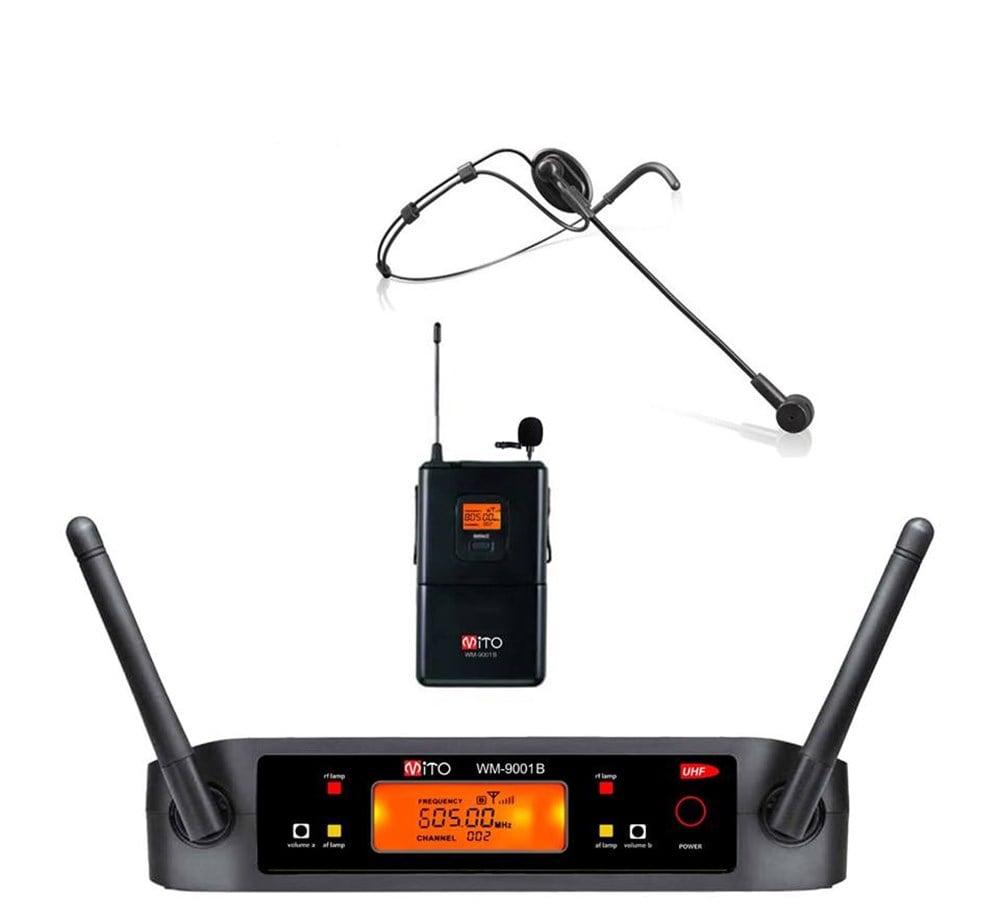 MİTO WM-9001 B TEK YAKA - (HEADSET) KAFA UHF DİGİTAL TELSİZ MİKROFON
