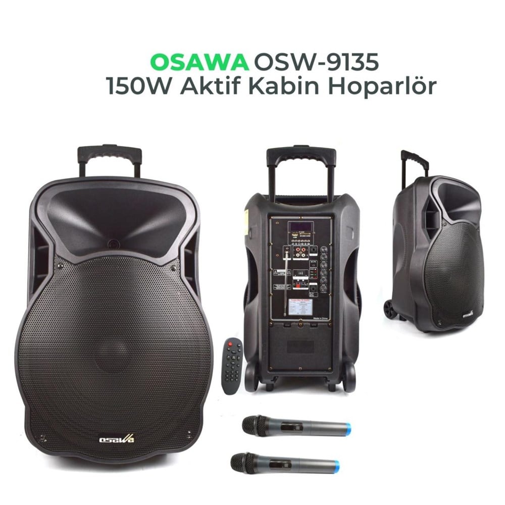 OSAWA OSW-9135 15İNÇ 38 CM 150 WATT TAŞINABİLİR HOPARLOR