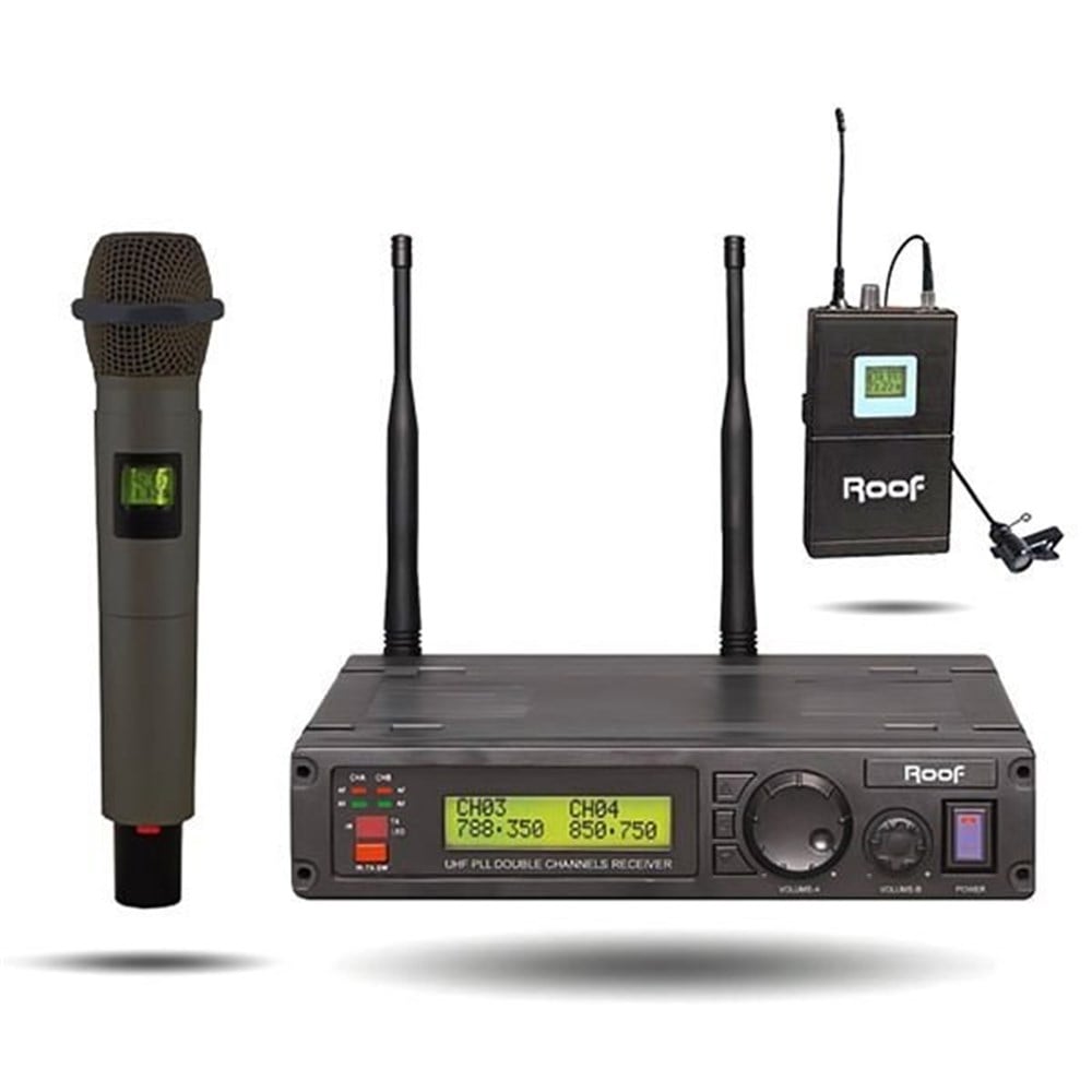 ROOF R-1200E-Y UHF KABLOSUZ EL VE YAKA MİKROFONU