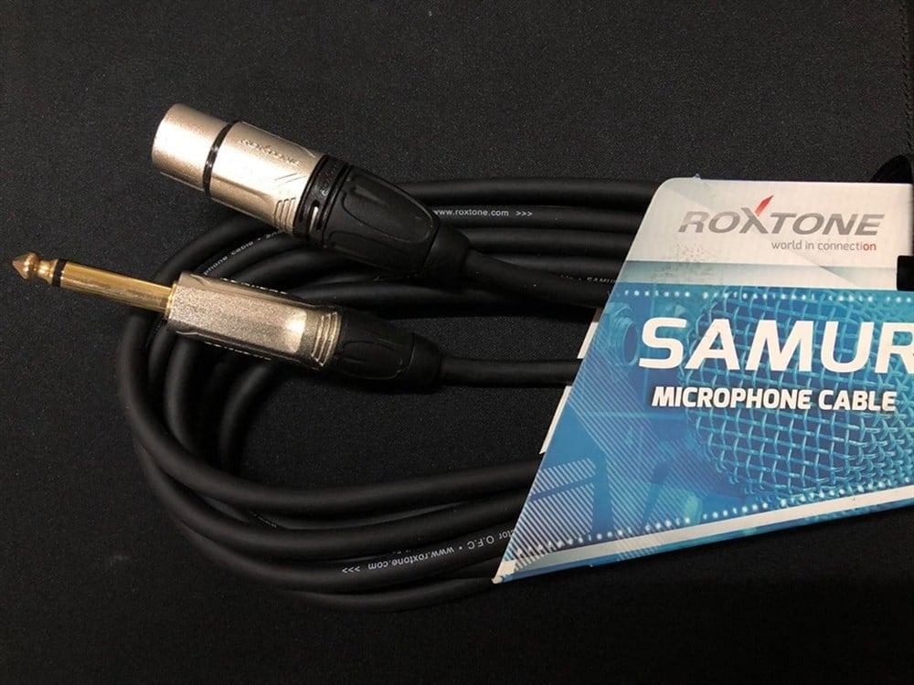 ROXTONE RX-K12203 3 METRE 6.3 MM MONO GİTAR -XLR DİŞİ MİKROFON KABLOSU