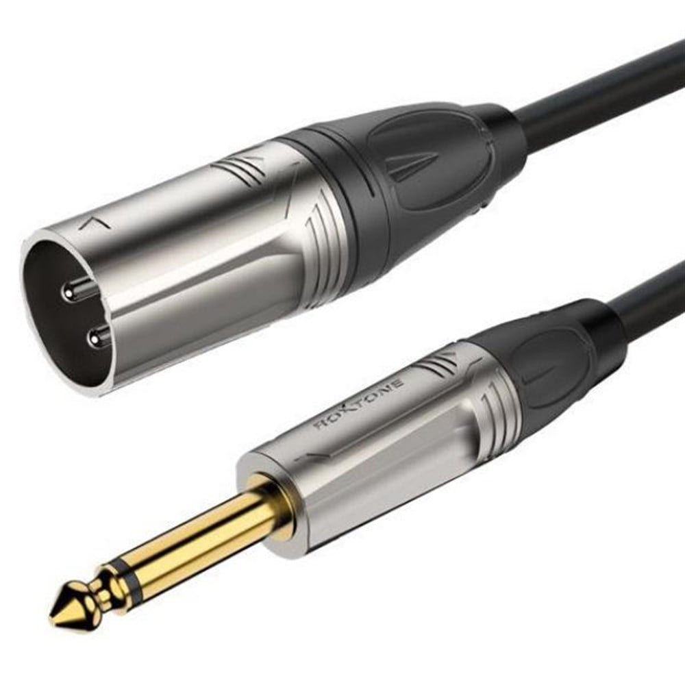 ROXTONE RX-K13101 1 METRE 6.3 MM MONO GİTAR -XLR ERKEK MİKROFON KABLOSU