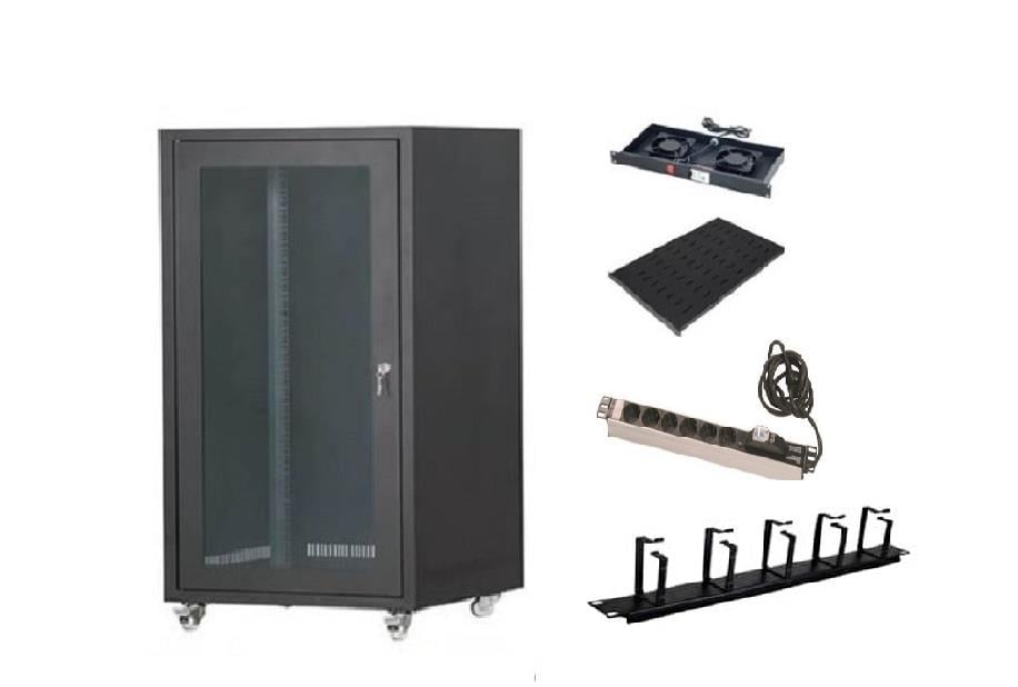 SETRACK 16U 600X600 RACK KABİNET+2LİFAN+SABİT RAF+PRİZ+ORGANİZER