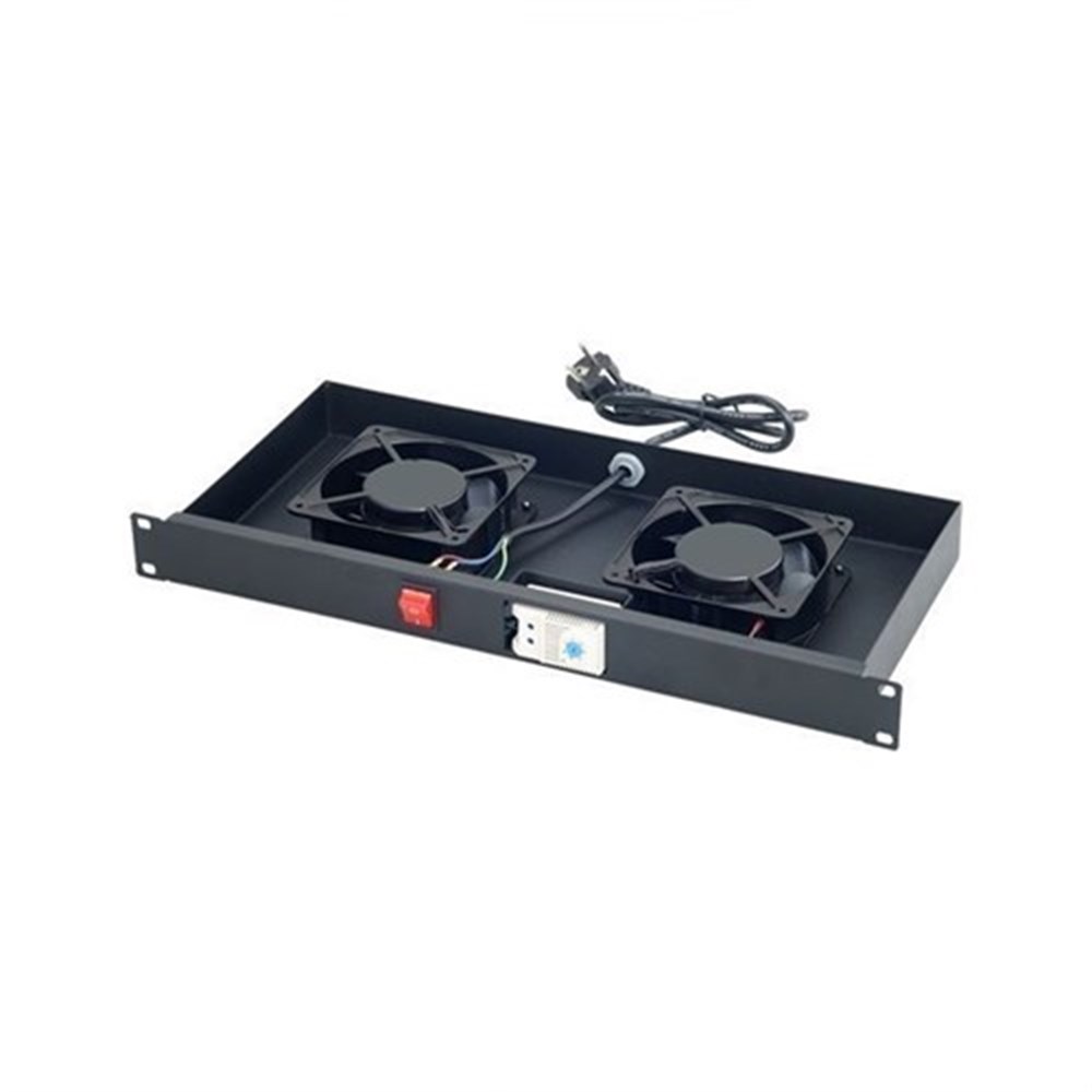 SETRACK 19'' 2 X 220 VAC 2 Lİ TERMOSTATLI MEKANİK FAN MODÜLÜ