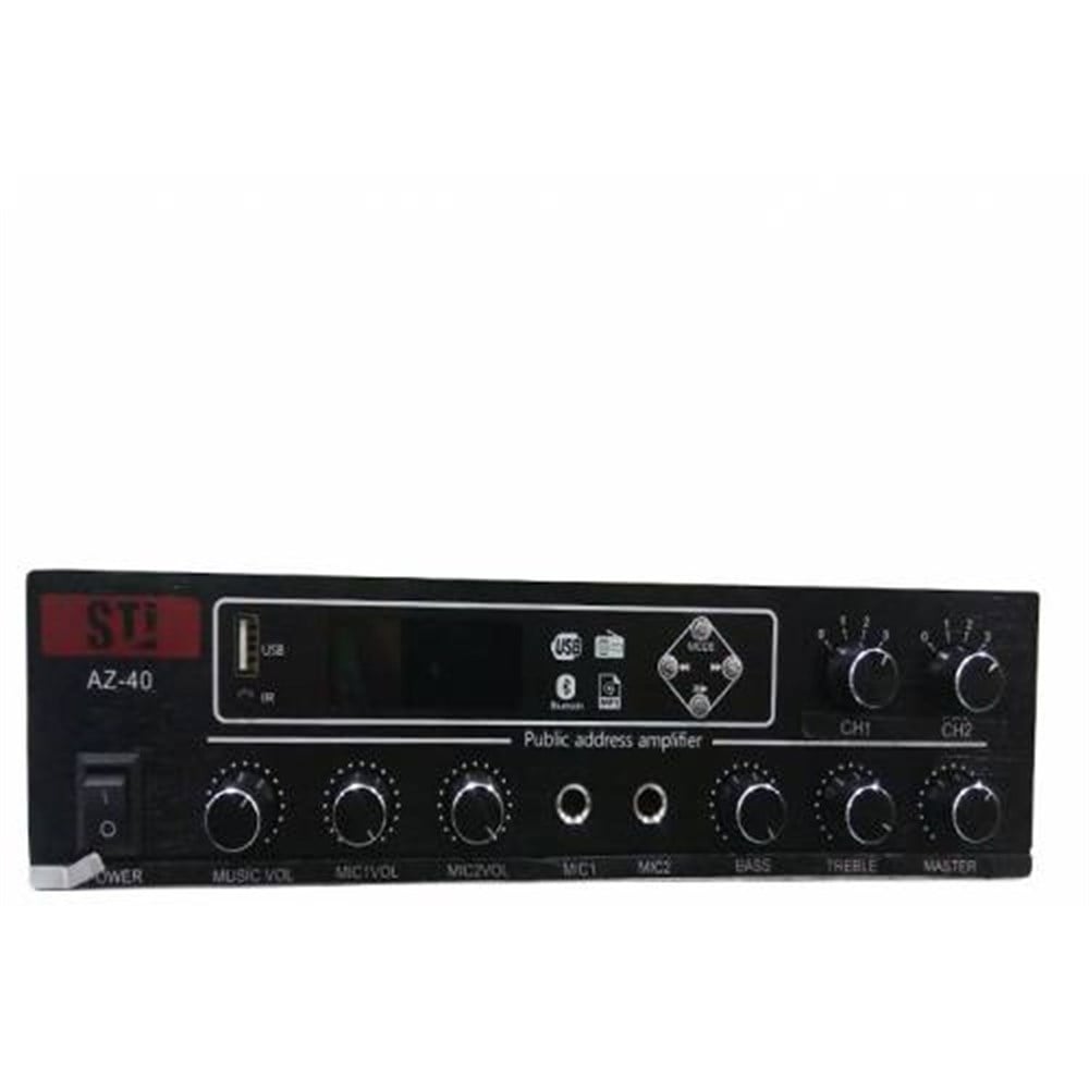 STI AZ-40 2X80W TRAFOLU BLUETOOH-RADYO-USB ÇİFT ÇIKIŞ ANFİ