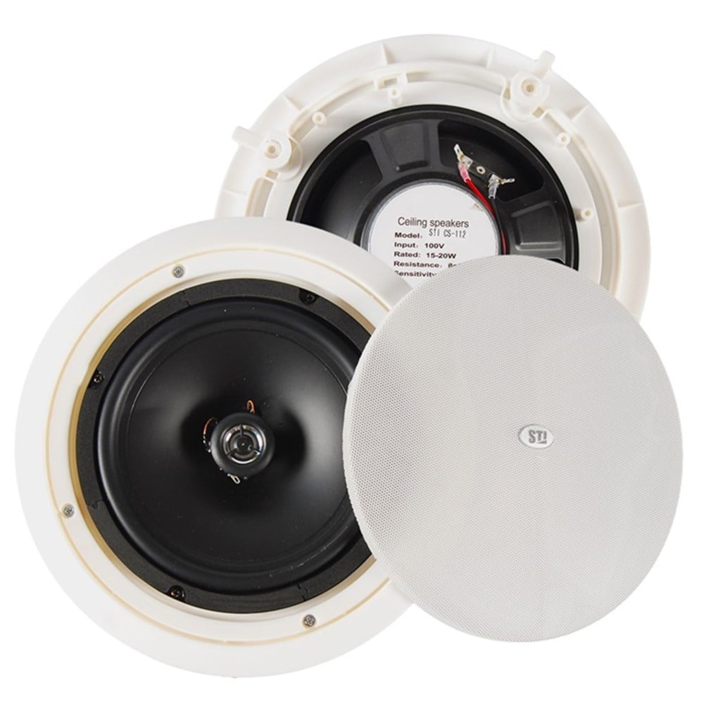 STİ CS-112 ALÇIPAN TAVAN HOPARLÖRÜ 80 WATT / 100V TRAFOLU / 8 OHM