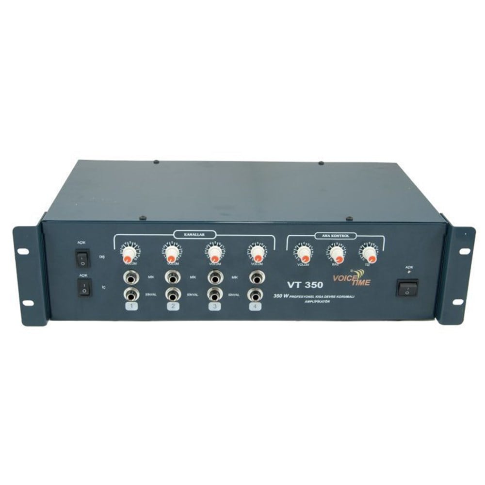 VOİCE TİME VT-350 350 WATT 4 KANALLI HAT TRAFOSUZ ANFİ MİKSER