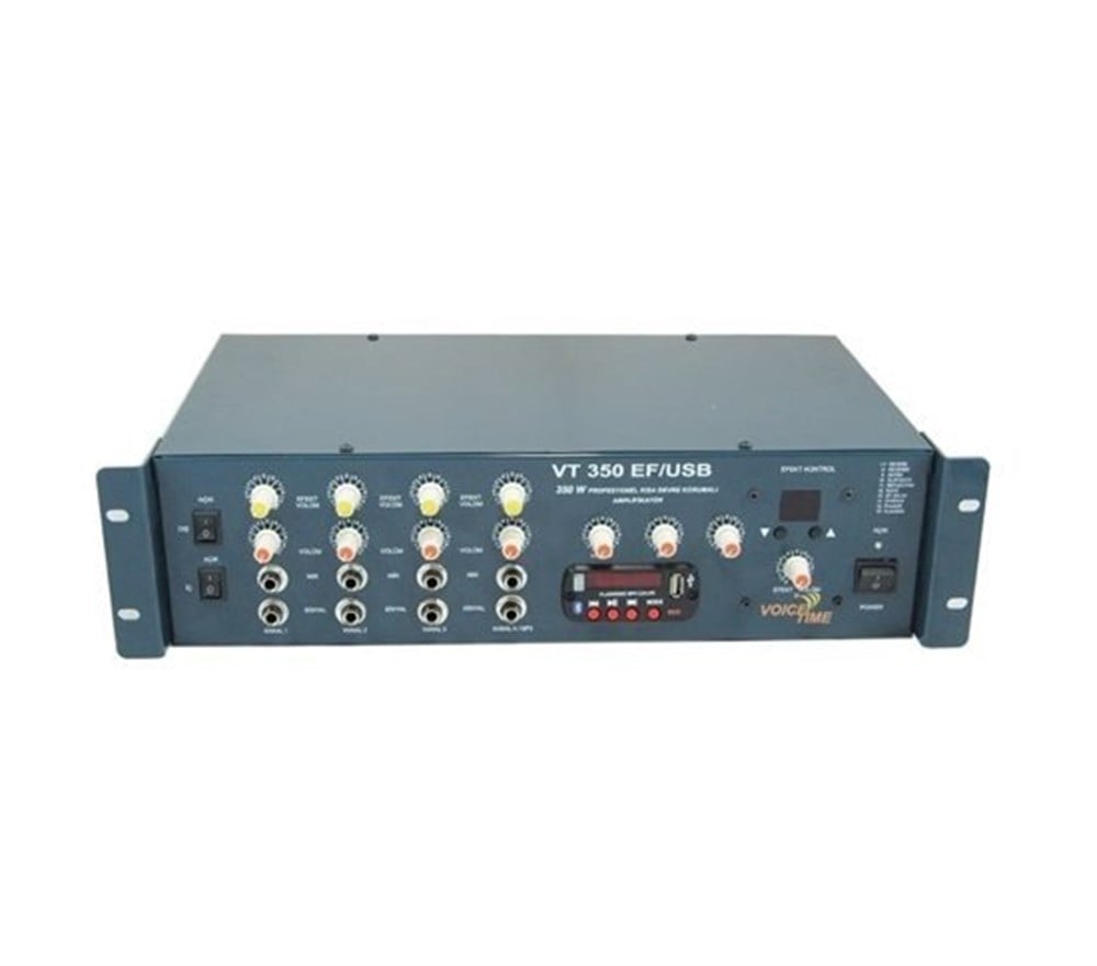 VOİCE TİME VT-350 USB 350 W 4 KANALLI HAT TRAFOSUZ ANFİ MİKSER