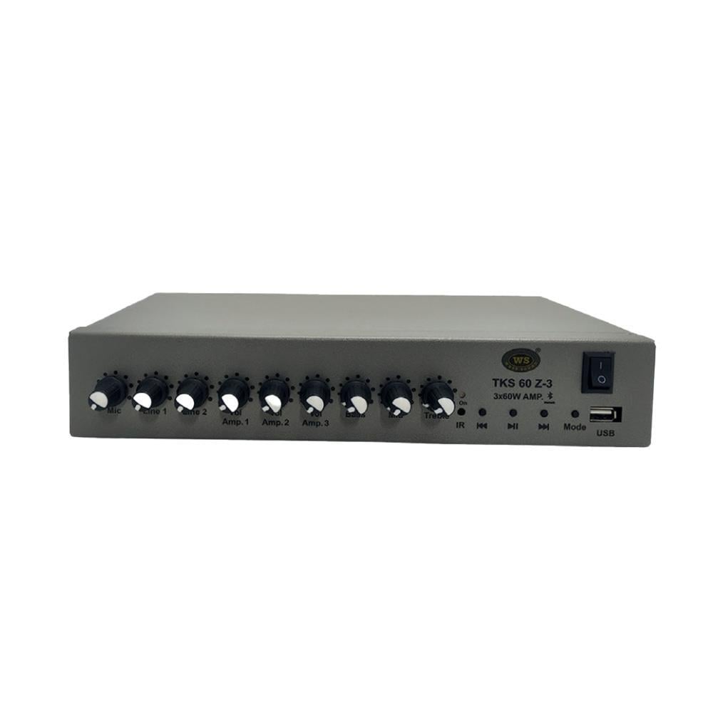 WEST SOUND TKS 60 Z-3 3X60 WATT ANFİLİ MİKSER HAT TRAFOLU