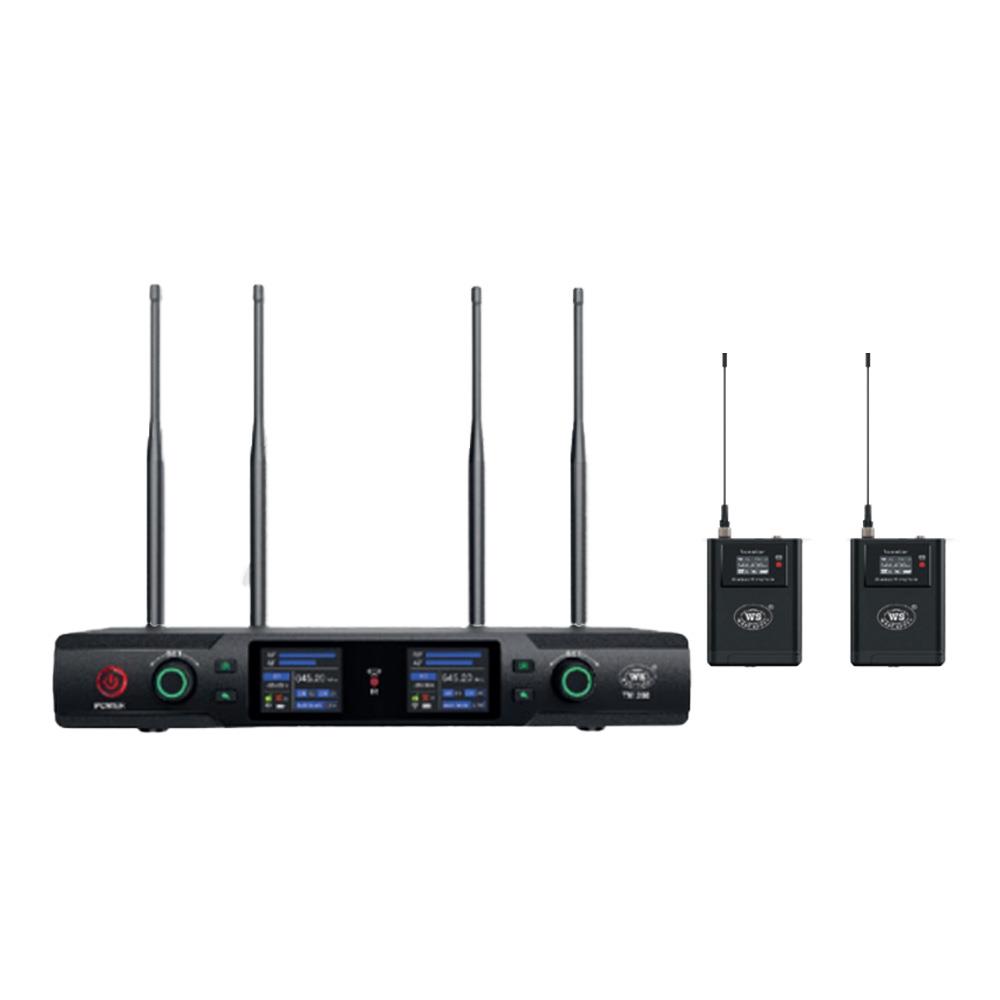 WEST SOUND TM 250 YY ÇİFT YAKA UHF 2X100 KANAL 4 ANTEN TELSİZ MİKROFON