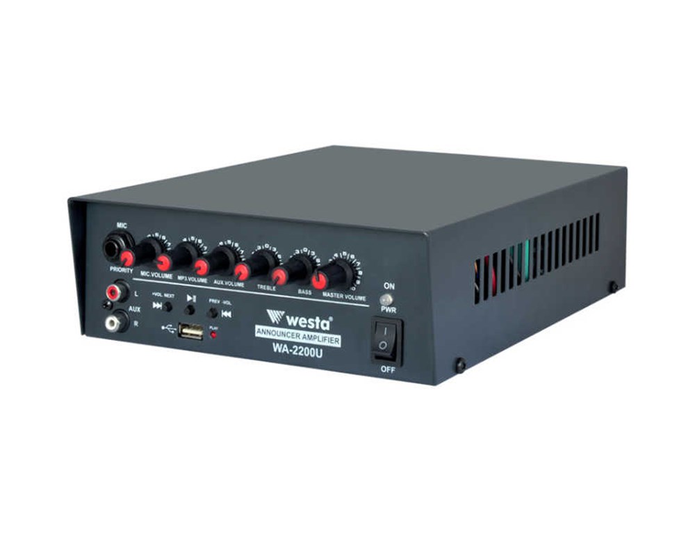WESTA WA-2200U 200W ARAÇ TİPİ MİKSER AMFİ