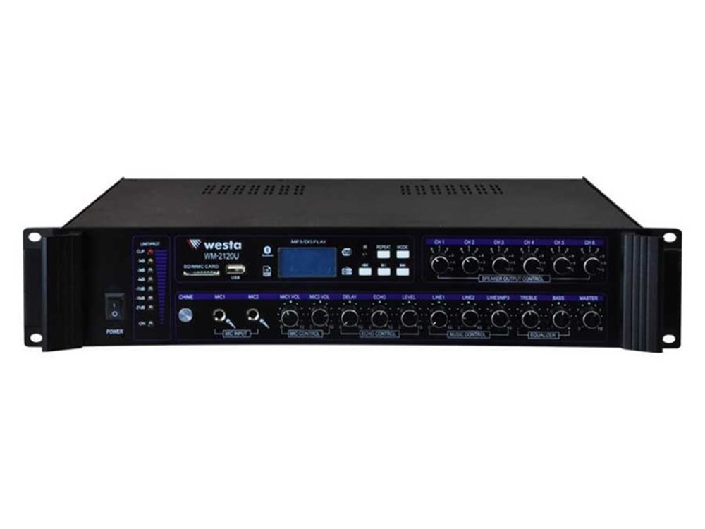WESTA WM-2120U 120 WATT 6 BÖLGELİ AMFİ MİKSER