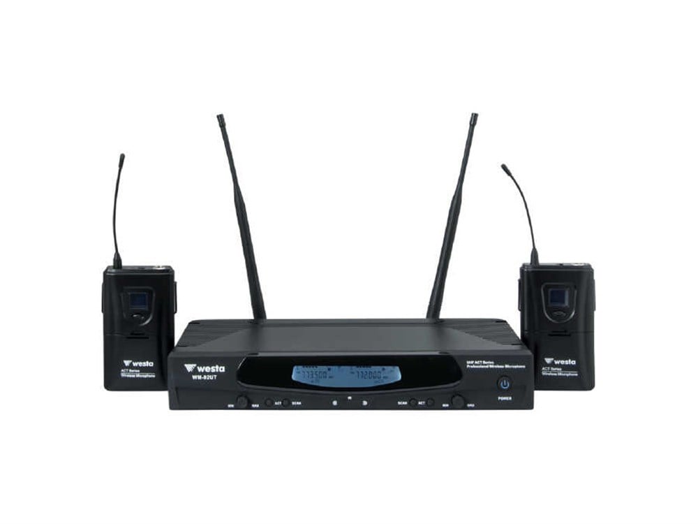 WESTA WM-92UHT 2 KANAL UHF TELSİZ MİKROFON SETİ 