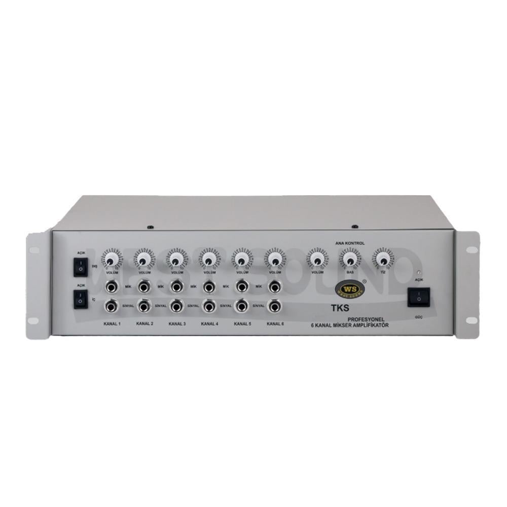 WEST SOUND TKS-350 EF 6 KANALLI 100 DSP EFEKTLİ 250 WATT ANFİLİ MİKSER