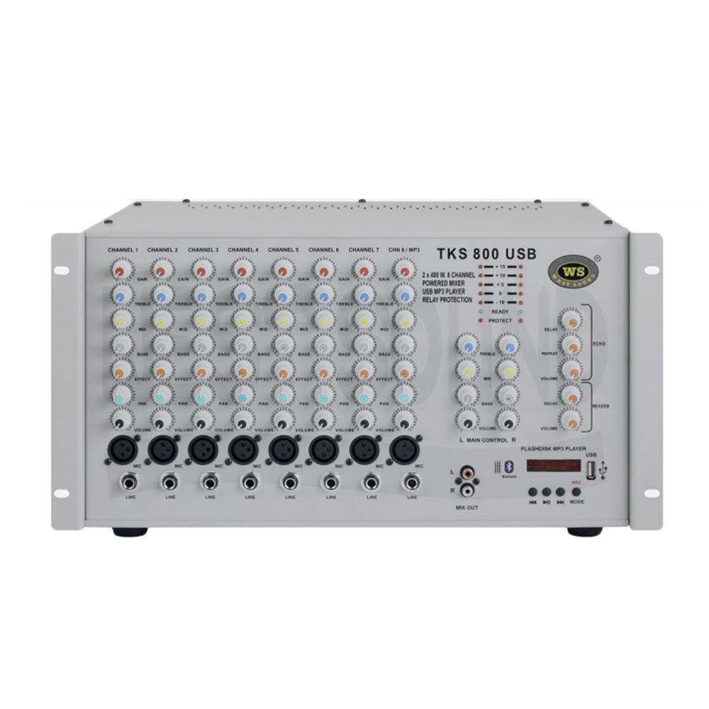 WESTSOUND TKS TKS 800 EF USB PRO MİKSERLİ AMFİ