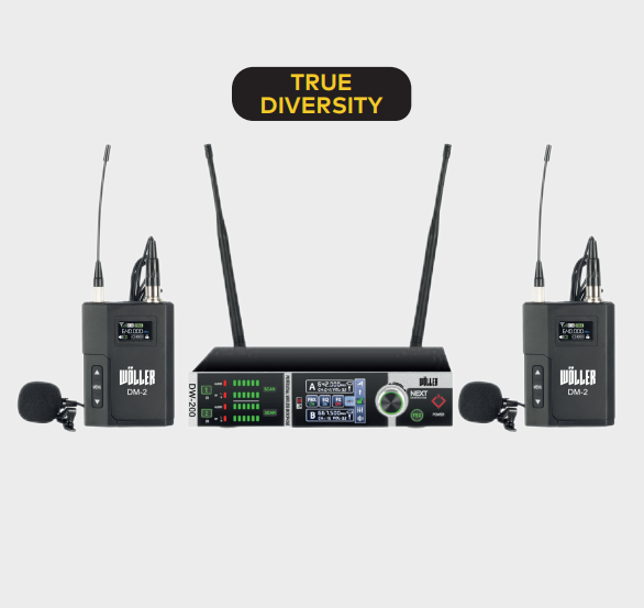 WÖLLER DW-200YY ÇİFT YAKA ÇİFT KANAL TELSİZ MİKROFON