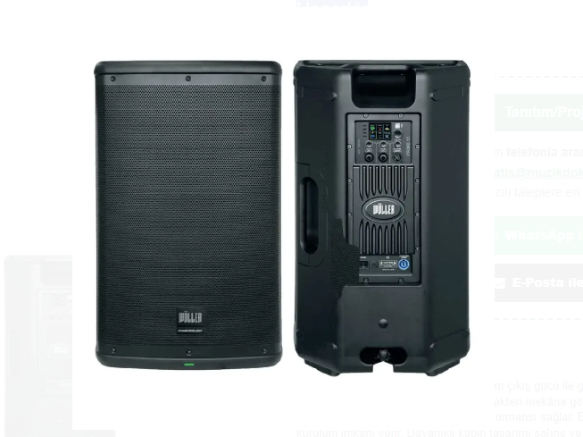 WÖLLER PRİME-15 15 İNÇ 1600 W AKTİF HOPARLÖR