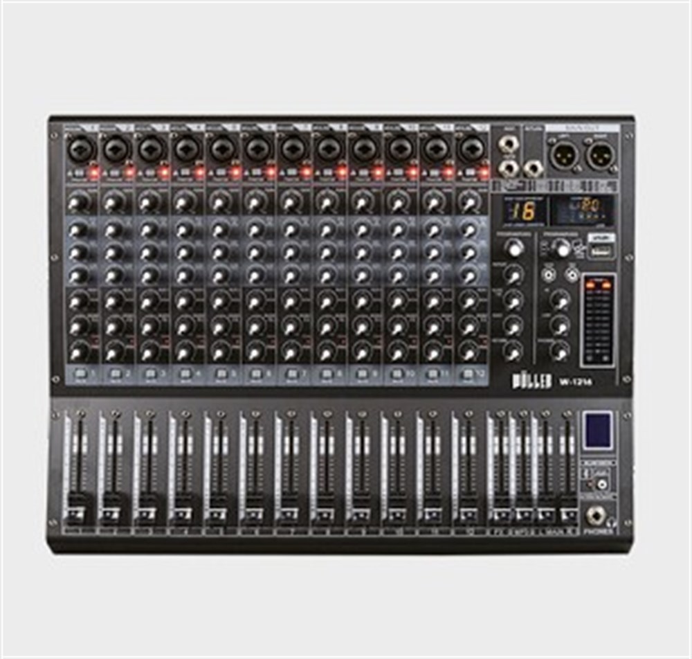 WÖLLER W-1216 12 MONO GİRİŞ / 2 AUX 12 KANALLI DECK MİKSER