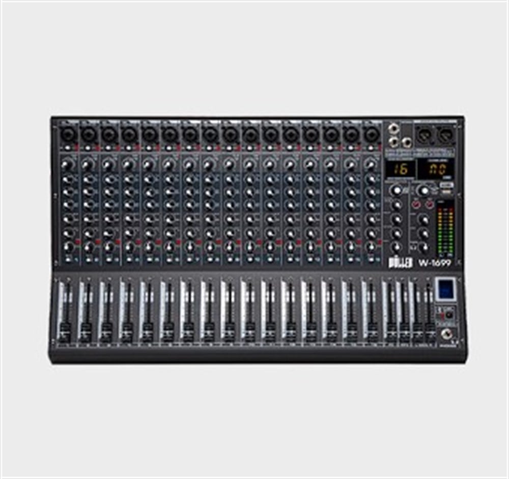 WÖLLER W-1616 12 MONO GİRİŞ / 2 AUX 12 KANALLI DECK MİKSER