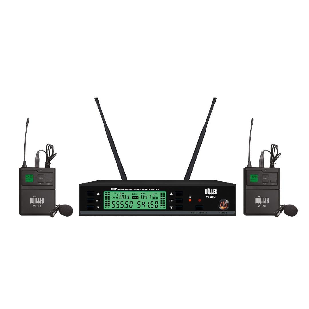 WÖLLER W-302YY ÇİFT YAKA DİGİTAL TELSİZ MİKROFON (ANTİ FEEDBACK TEKNOLOJİ)