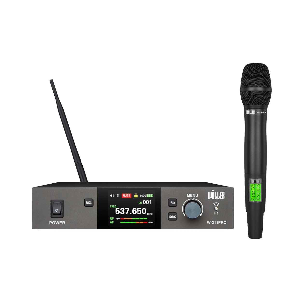 WÖLLER W-311PRO-E TEK EL 99 FULL DİGİTAL KANALLI TELSİZ MİKROFON