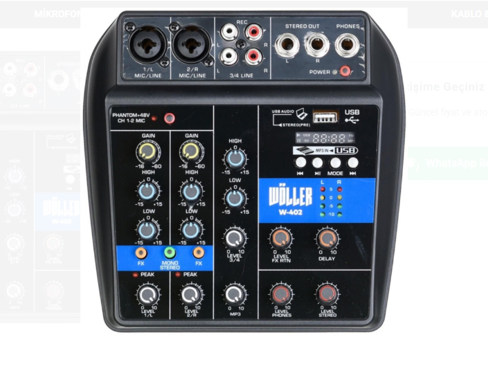 WÖLLER W-402 4 KANALLI 2 MONO/ 1 STEREO DECK MİKSER