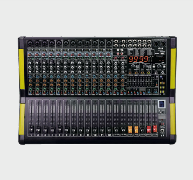 WÖLLER W16R2500 16 KANALLI ÇİFT EFEKTLİ 2 AUXLU 2x1250 WATT POWER MİKSER