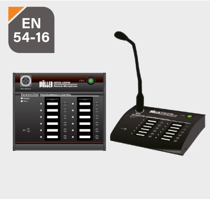 WÖLLER WPER-12RPM 12 BÖLGE EN54 ACİL ANONS MİKROFON ÜNİTESİ