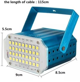 MİNİ RGB 36 LED RENKLİ SESE DUYARLI STROBE IŞIK