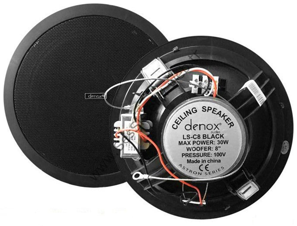 DENOX ASTRON SPEAKERS –LS-C 8 BLACK 8 İNÇ 10 WATT TRAFOLU DUVAR HOPARLÖR