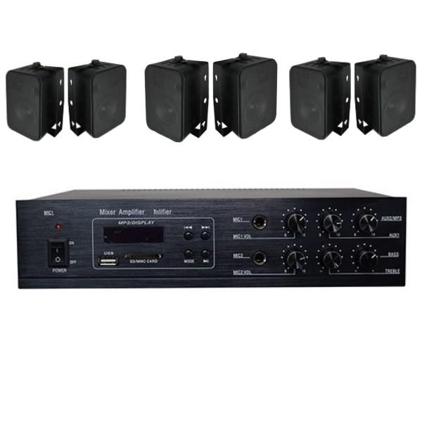DJ PRO DUVAR TİPİ HAT TRAFOLU 100V HAZIR SES SİSTEMİ PAKET-2