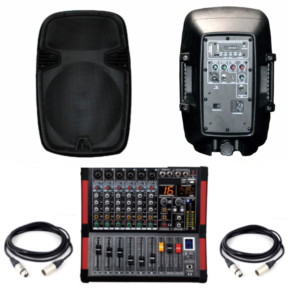 DJ PRO HAZIR 1000 WATT AKTİF SES SİSTEMİ PAKET-1