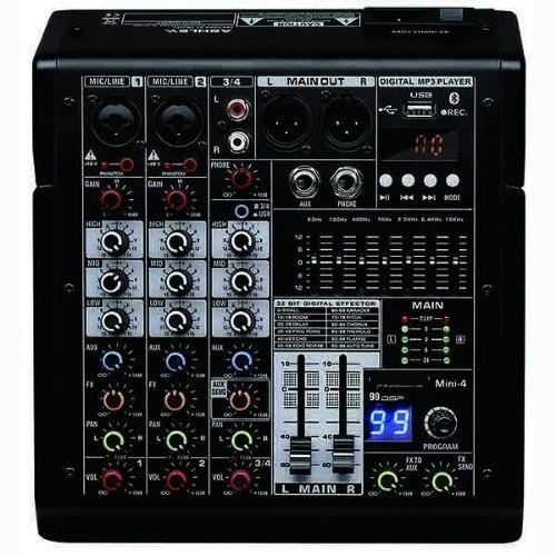 DJ PRO MINI4 4 KANALLI 99 DSP EFEKTLİ DECK MİKSER