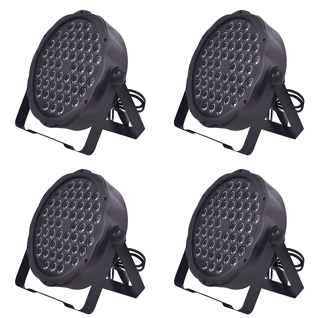 DJ PRO PAR541 54X3 WATT FULL RENKLİ FLAT LED PAR (4LÜ HAZIR PAKET)