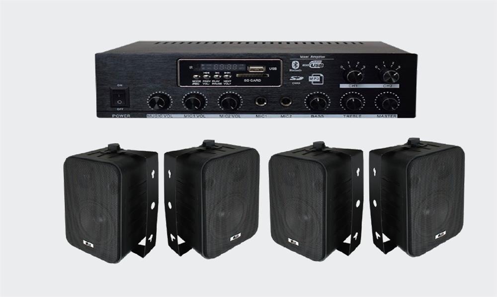 EKO 100 WATT 2 BÖLGELİ TRAFOLU ANFİ VE DUVAR TİPİ HOPARLÖR PAKET-3