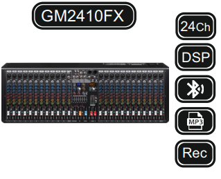 GLOBE ACOUSTIC GM2410FX 23 MONO 1 STEREO GİRİŞ DECK MİKSER