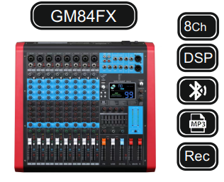 GLOBE ACOUSTIC GM84FX 8 MONO MİK. GİRİŞ DECK MİKSER