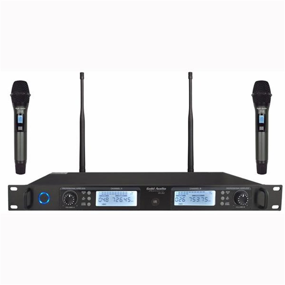 GOLD AUDIO PRO 2002EE ÇİFT EL DİGİTAL TELSİZ UHF MİKROFON