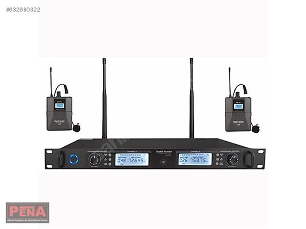GOLD AUDIO PRO 2002YY ÇİFT YAKA TELSİZ UHF MİKROFON