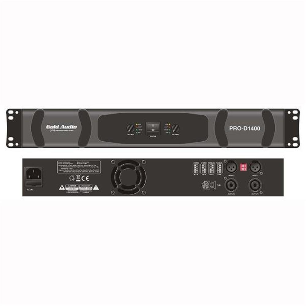GOLD AUDİO PRO-D1400 2x1400 WATT POWER ANFİ
