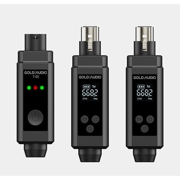 GOLD AUDİO T-02 UHF ÇİFT KANAL KABLOSUZ MİKROFON ALICI-VERİCİ
