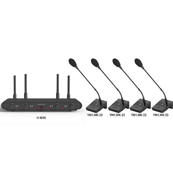 GOLD AUDİO U-4626 100 KANAL 4 KÜRSU UHF MİKROFON