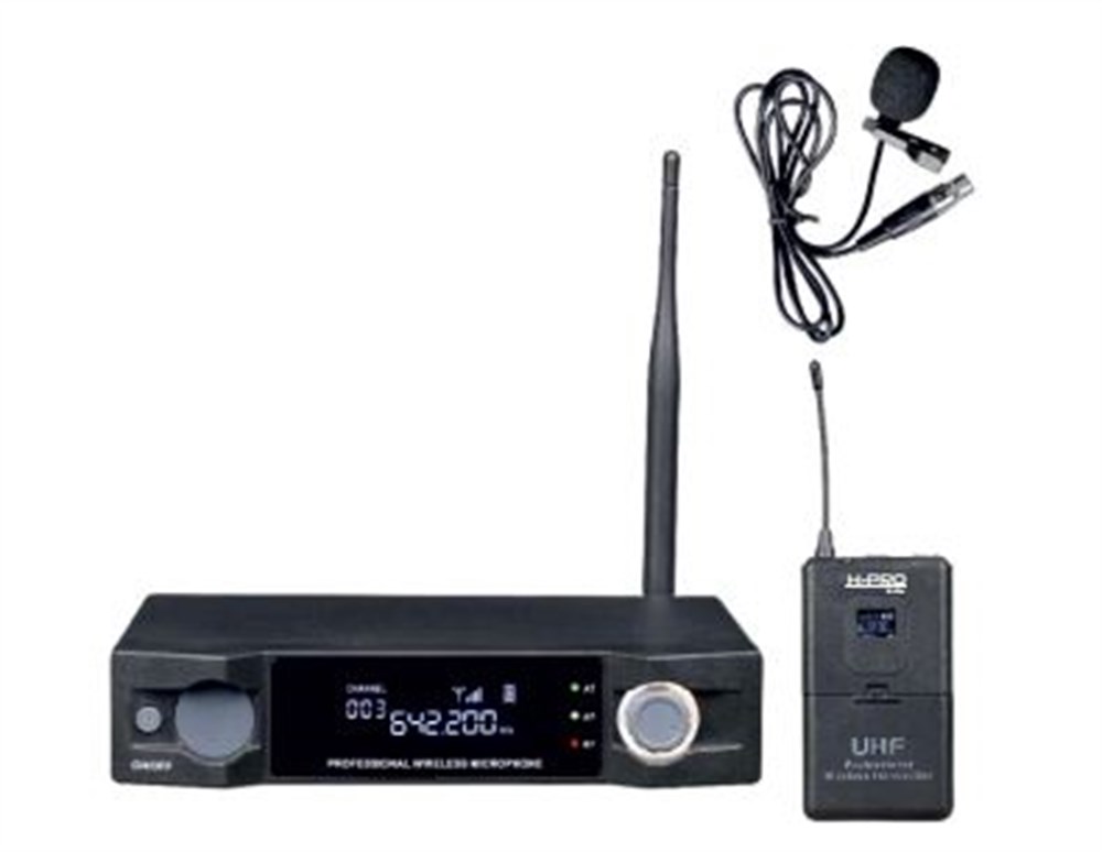 H-PRO HM-3100 TEK YAKA 30 KANALLI UHF TELSİZ MİKROFON