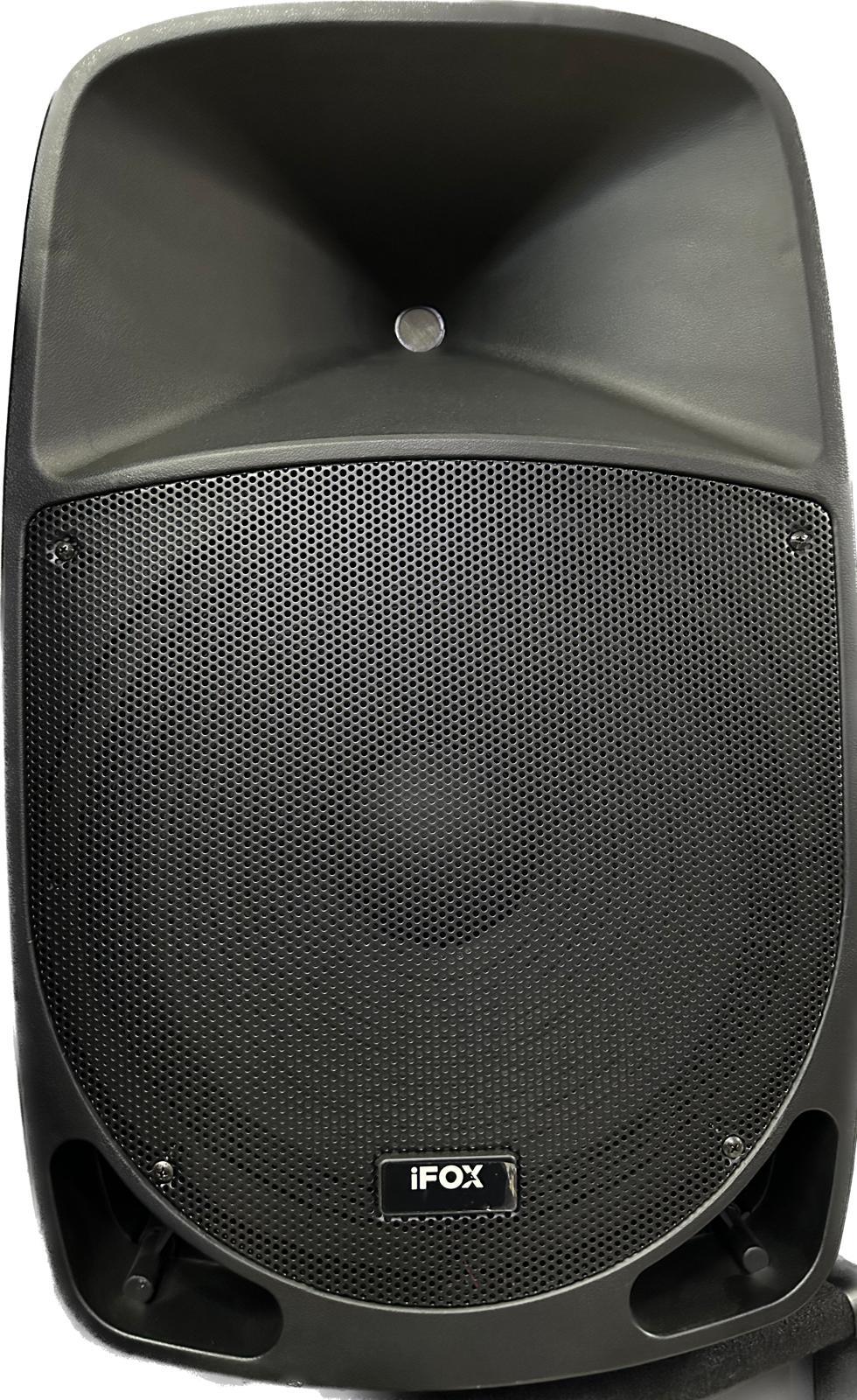 İFOX FX-1520A 15İNÇ 300W ÇİFT EL TELSİZLİ MİKROFONLU TAŞINABİLİR HOPARLÖR