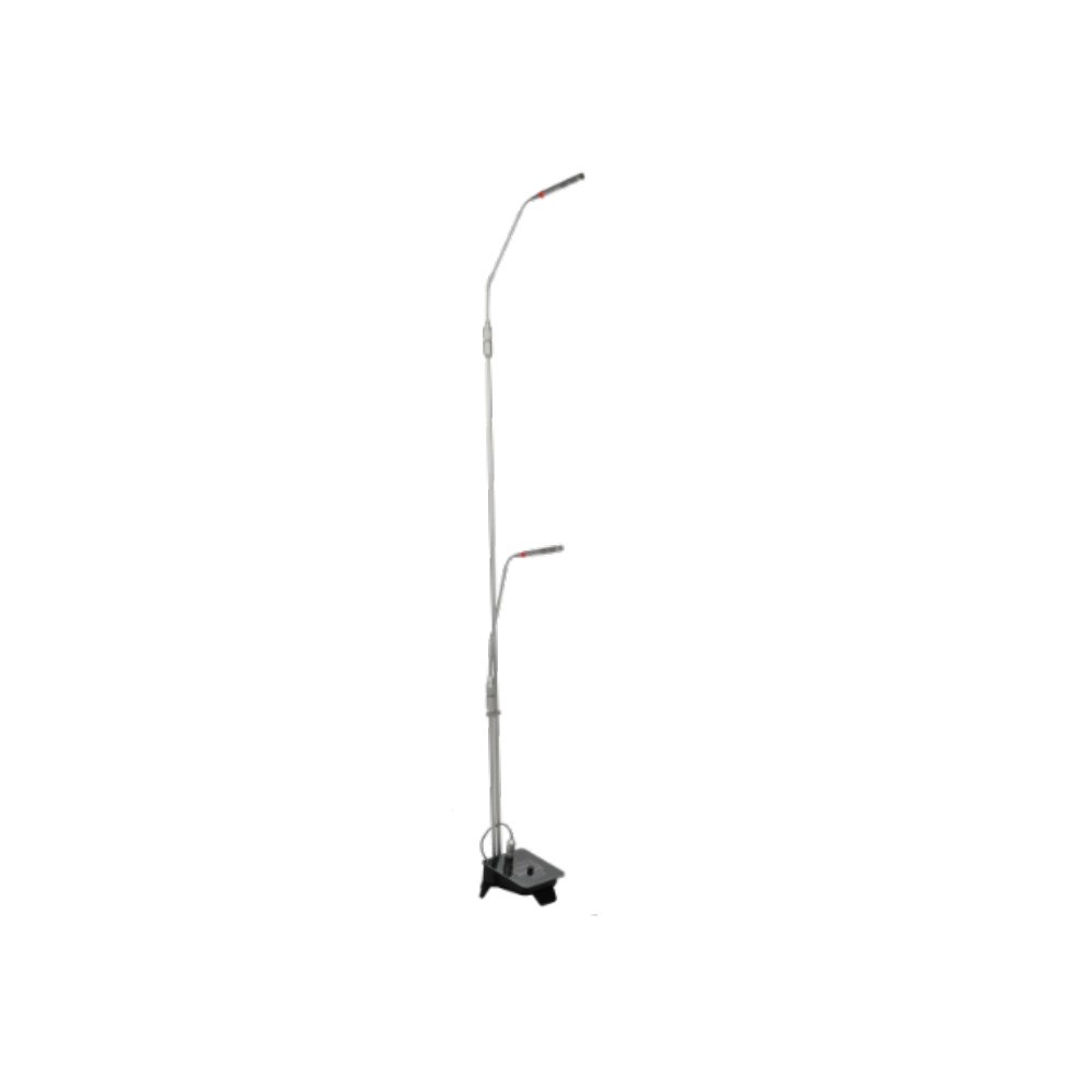 KLANGMEİSTER KGM-216 İKİLİ IŞIKLI SEHPALI MİKROFON - 80/60CM