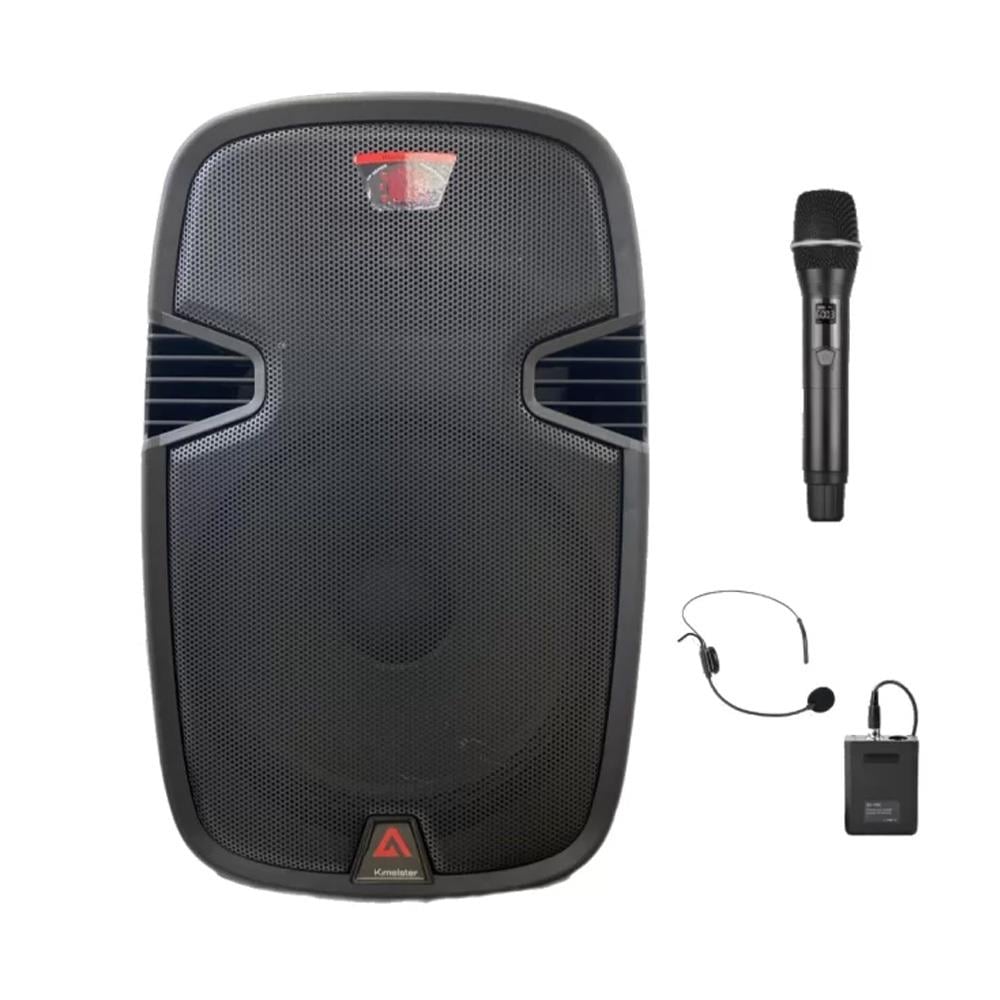 KLANGMEİSTER KP-15 15İNÇ 800W EL- (KAFA) TELSİZ MİKROFONLU TAŞINABİLİR HOPARLÖR