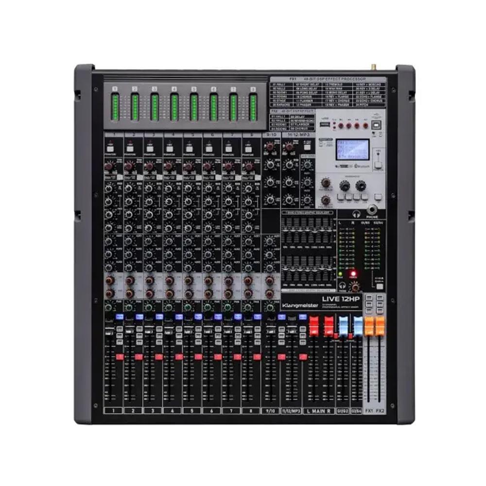 KLANGMEİSTER LİVE-12 12 KANALLI ÇİFT DSP EFEKTLİ 3 AUXLU DECK MİKSER