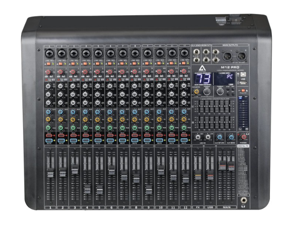 KLANGMEİSTER M-12 PRO 12 MONO MİC/LİNE 99 DSP EFEKTLİ DECK MİKSER