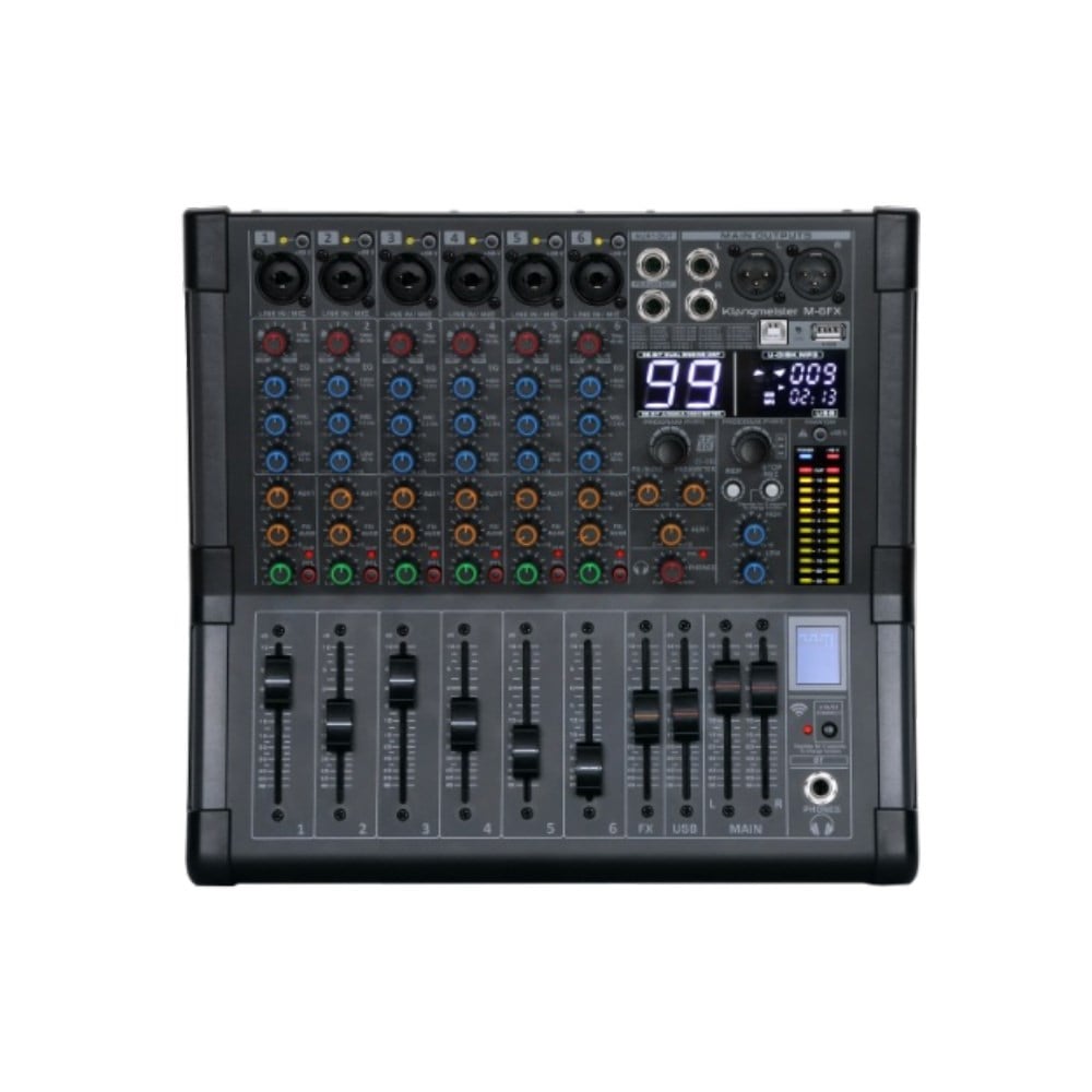 KLANGMEİSTER M-6FX 6 KANALLI 99 DSP EFEKTLİ ÇİFT AUXLU DECK MİKSER